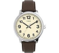 Timex - Quarzuhr für Herren, Lederarmband, Braun/Silber/Creme, 43mm, Armband: