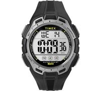 Timex Sport Herren-Armbanduhr, 43 mm, schwarzes Kunstharzarmband, digitales Zifferblatt, schwarzes Gehäuse TW5M63600
