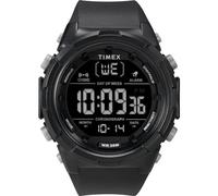 Timex Sport Herren-Armbanduhr, 50 mm, schwarzes Kunstharzarmband, digitales Zifferblatt, schwarzes Gehäuse TW5M62000