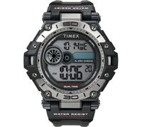 Timex Sport Herren-Armbanduhr, 52 mm, schwarzes Kunstharzarmband, digitales Zifferblatt, schwarzes Gehäuse TW5M63300