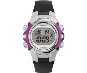 Timex Sport Unisex-Armbanduhr, 33 mm, schwarzes Kunstharzarmband, digitales Zifferblatt, schwarzes Gehäuse TW5M62700