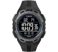 Timex Sport Unisex-Armbanduhr, 43 mm, schwarzes Polyurethan-Armband, digitales Zifferblatt, schwarzes Gehäuse TW5M63800