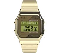 Timex T80 34mm Uhr - Gold-Ton mit Edelstahl-Erweiterungsband TW2R79000