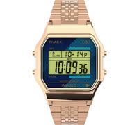 Timex T80, Armband in Rotgoldfarben/Blau, Armband