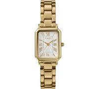 Timex Trend Damen-Armbanduhr, 21 mm, Armband aus goldfarbener Legierung, weißes Ziffernblatt, goldfarbenes Gehäuse TW2Y01200