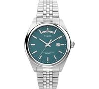 Timex Trend Herren-Armbanduhr, 41 mm, Edelstahlarmband, grünes Zifferblatt, Edelstahlgehäuse TW2V68000