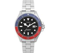 Timex Herren Analog Mechanisches Handaufzugswerk Uhr mit Edelstahl Armband TW2V72100VQ