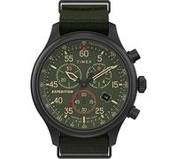 Timex TW2T72800 Men's Expedition Field Chronograph Green Fabric Band Green Dial Watch