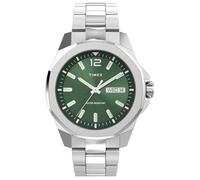 Timex Herren Armbanduhr Essex TW2W13900 – Quarz, Datum, Leuchtzeiger, Mineralglas, Silber