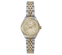 Timex TW2W90900 Trend Damen-Armbanduhr, 25 mm, zweifarbiges Edelstahlarmband mit goldfarbenem Zifferblatt und zweifarbigem Gehäuse