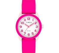 Timex TW2W92200 Time Machines Kinderarmbanduhr, 30 mm, rosa Silikonarmband, weißes Zifferblatt, rosa Gehäuse