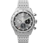 Timex TW2Y18700 Waterbury Traditional Herren-Chronograph, 41 mm, Edelstahlarmband und silberfarbenes Zifferblatt