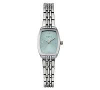 Timex TW2Y22500 Trend Damen-Armbanduhr, 21 mm, silberfarbenes Armband aus Legierung mit blauem Zifferblatt und silberfarbenem Gehäuse