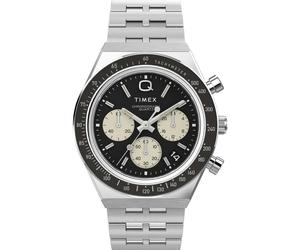 Timex Uhren - Analoge Quarzuhr Q Timex® Chronograph - Gr. unisize - in Silber - für Damen