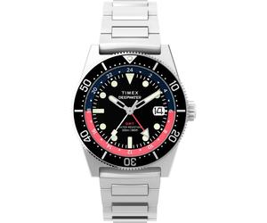 Timex Uhren - Quarz-Analoguhr Deepwater Reef 200 Gmt - Gr. unisize - in Silber - für Damen