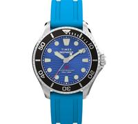 Timex Unisexuhr Deepwater Meridian 200 38mm - Blau zweiteiliges Edelstahlgehäuse mit Schnellkupplung mit blauem Zifferblatt