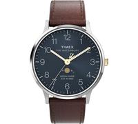 Timex Waterbury Classic Mondphasen Herrenarmbanduhr braun TW2W75600 Einheitsgröße