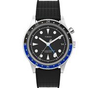 Timex Q Damen-Armbanduhr, 36 mm, silberfarbenes Edelstahl-Stretcharmband, silberfarbenes Zifferblatt, silberfarbenes Gehäuse TW2V66000