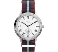 Timex Waterbury Metropolitan Sub-Second TW2Y27600 - Orologio da Uomo da 39 mm, cinturino in Tessuto Con quadrante argentato e cassa in Acciaio INOX