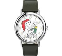 Timex Weekender Herren-Armbanduhr, 40 mm, Grün/Silberfarben/Weiß/Snoopy