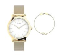 Timex Women's Transcend Giftset 31mm Stainless Steel Mesh Band Watch and Bracelet