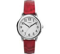 Timex Women's TW2P68700 Easy Reader Red Croco Pattern Leather Strap Watch