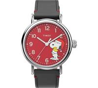 Timex X Peanuts TW2V61100 - Reloj Snoopy Holiday de 40 mm, Rosso, Correa