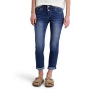 Timezone 7/8 Damen Jeans Slim NALITZ 7/8- Mid Waist - Slim Fit - Blau W24-W33, Größe:W 28, Farbe:T1 70080.3014-31-6442 Brisk Blue wash