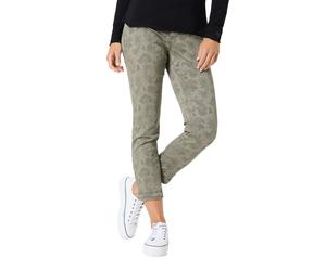 Timezone 7/8 Damenjeans Slim NaliTZ olive paisley Grün 30