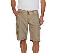 Timezone Cargo Shorts Herren mit Gürtel Regular Fit MaguireTZ Kurze Hosen Cargoshorts Sommer 100% Baumwolle, Größe:40, Farbe:Nature Beige (6122)