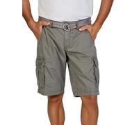 Timezone Cargo Shorts Herren mit Gürtel Regular Fit MaguireTZ Kurze Hosen Cargoshorts Sommer 100% Baumwolle, Größe:38, Farbe:Washed Grey (8122)