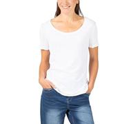 Timezone Damen Basic T-Shirt - Regular Fit XS S M L XL XXL Weiss Lila Orange, Größe:M, Farbe:6020-0100 Pure White