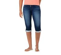 Timezone Damen Bermuda Slim ENYATZ 3/4 - Slim Fit - Blau W26-W33 Stretch Cotton, Größe:W 32, Farbe:Grape Blue Wash 3565