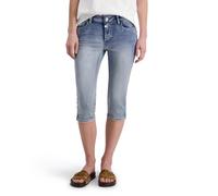 Timezone Damen Jeans Tight ALEENATZ 3/4 - Mid Waist - Tight Fit - Blau, Größe:W 32, Farbe:T1 50038.3337-31-03039 Aqua Blue Wash