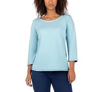 Timezone Damen Pullover 3/4 SLEEVE - Regular Fit XS S M L XL XXL Blau Grün Pink, Größe:S, Farbe:Crystal Blue 3606