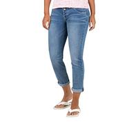 Timezone Damen Slim Nalitz 7/8 Freizeithose, Blau, 28 Slim Kurz EU