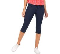 Timezone Damen Slim Salometz 3/4 Shorts, Blau (total Eclipse 3393), W28(Herstellergröße:28)