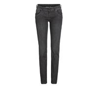 Timezone Damen Slim Tahila Super Stretch Straight Jeans,Schwarz (Black Vintage Wash 9019), W26/L32
