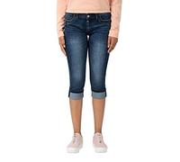 Timezone Damen Slim Talitz 3/4 Shorts,per Pack Blau (Skylight Blue wash 3336),W26(Herstellergröße:26)