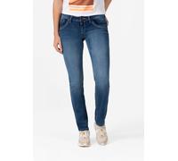 Timezone Damen Jeans TahilaTZ - Slim Fit - Blau - Blue Denim Wash 28W / 30L, Blue Denim Wash (3041)