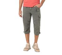 Timezone Herren 3/4 Cargo Hose Loose MILESTZ - Loose Fit -Schwarz Grau Baumwolle, Größe:W 31, Farbe:Military Grey 6168