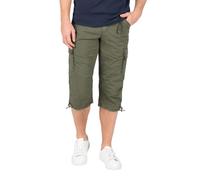Timezone Herren 3/4 Cargo Hose Loose MILESTZ Short Mid Waist Loose Fit W30-W40, Größe:W 30, Farbe:1212-4724 Washed Light Olive