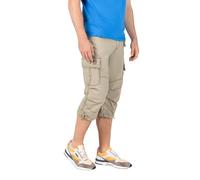 Timezone Herren 3/4 Cargo Hose Loose MILESTZ Short Mid Waist Loose Fit W30-W40, Größe:W 34, Farbe:1212-2028 Washed Beige