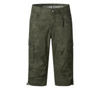 Timezone Herren 3/4 Cargo Hose Loose MILESTZ Short Mid Waist Loose Fit W30-W40, Größe:W 40, Farbe:T2 40006.1420-32-04156 Green Spot