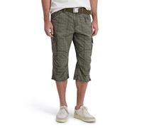 Timezone Herren 3/4 Cargo Hose Loose MILESTZ Short Mid Waist Loose Fit W30-W40, Größe:W 40, Farbe:T2 40006.1420-32-04226 Green Check