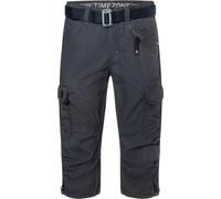 Timezone Herren 3/4 Cargo Shorts 24-10006 MilesTZ mit Gürtel und Seitentaschen Blue minimal W31