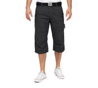 Timezone Herren 3/4 Shorts Bermuda Knielang mit Gürtel 24-10039-10-1420 ConnorTZ Black Minimal W36