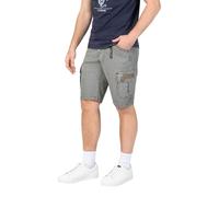 Timezone Herren Cargo Bermuda Shorts Regular RYKERTZ Short Mid Waist Regular Fit, Größe:W 33, Farbe:1202-8685 Washed Pearl Grey