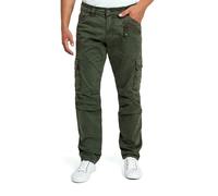 Timezone Herren Cargo Hose 26-10011-01-4024 BenTZ Slim mit Seitentaschen Olive Wood (4219) 40/32