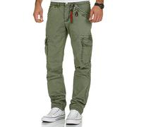Timezone Herren Cargo Hose Ben - Regular Fit - Grün - Oil Green, Größe:W 31 L 34, Farbe:Oil Green (4029)